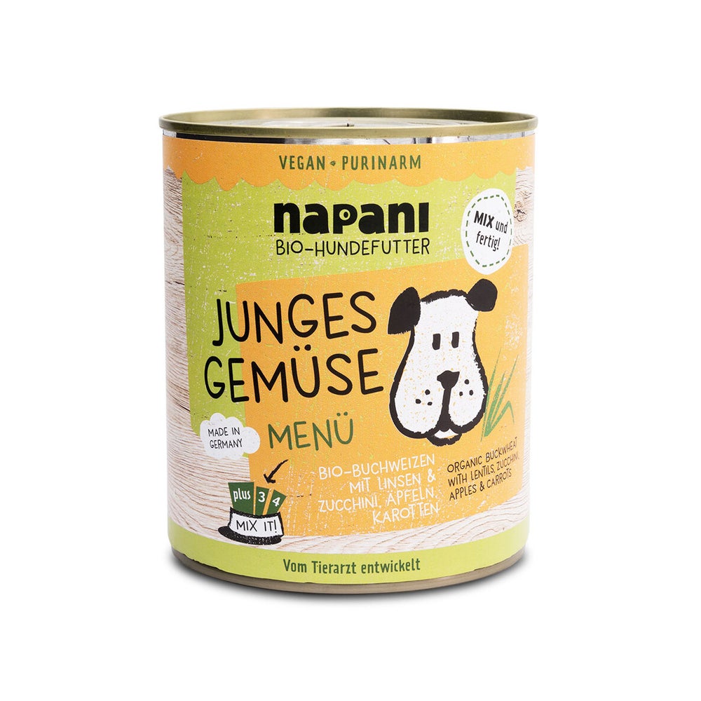 Bio Menü für Hunde Junges Gemüse mit Buchweizen und... 800 g