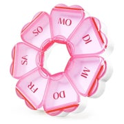 Pillenbox rund herzförmig 7 Fächer Woche Vitamin Organizer D 1 St