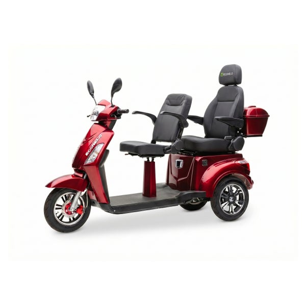E-Seniorenmobil Billy 2.0, Lithium-Akku, 3-Rad, 1000 Watt, Komfort-Sitz, Rot 1 St