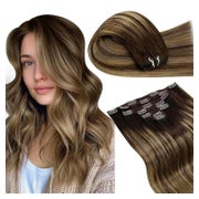 Extensions Clip In Echthaar 55cm Balayage Braun 55cm-105g 3. 1 St