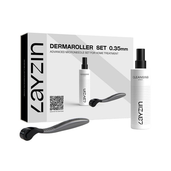 LAYZIN Dermaroller-Set 0,35 mm mit Reinigungsspray 1 St