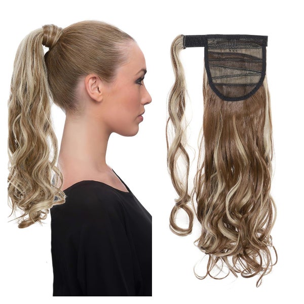Pferdeschwanz Extensions Clip Ponytail Zopf 43 cm Hellbraun 1 St