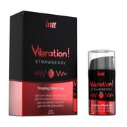 «Vibration! Strawberry» Intimgel mit wärmender Wirkung, 15ml (0.015 l) 15 ml