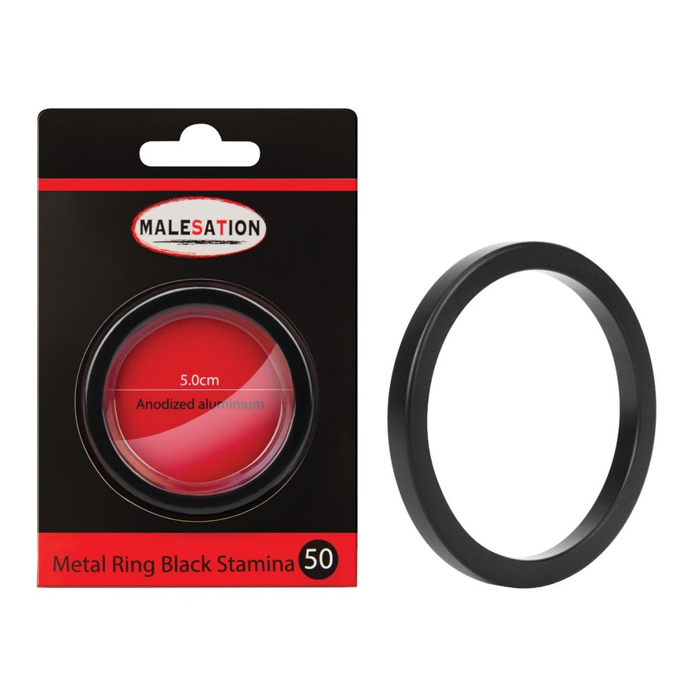 MALESATION - "Black Stamina" - Penisring aus Aluminium 1 St