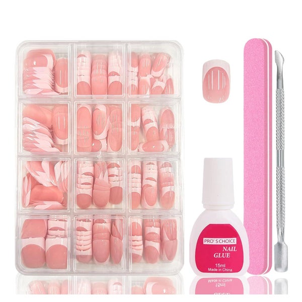 Falsche Nägel French Square Nageltips Acryl Kleber 240 Deep 1 St