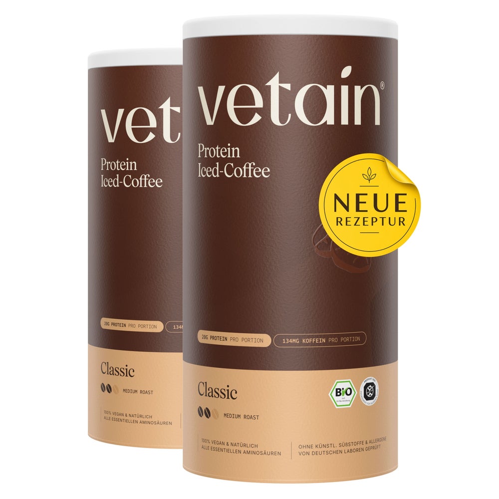 VETAIN Proteinpulver Vegan - Eiskaffee - 20g Eiweiß 1080 g