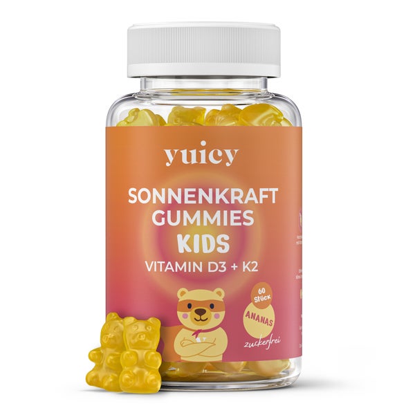 yuicy® Kids Sonnenkraft – Vitamin D3 + K2 Gummibärchen 60 St
