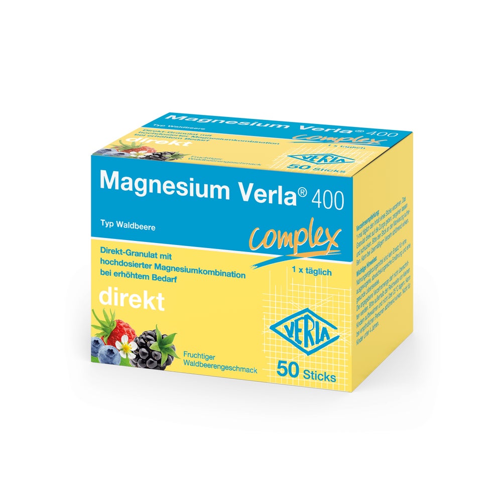 Magnesium Verla 400 Waldbeere Direkt-granulat 50 St