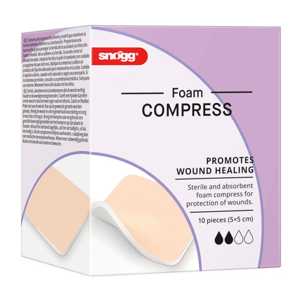 Snögg Animal Care Foam Compress, 5 x 5 cm, 10 Stück - steriler Schaumverband für Tiere 1 St