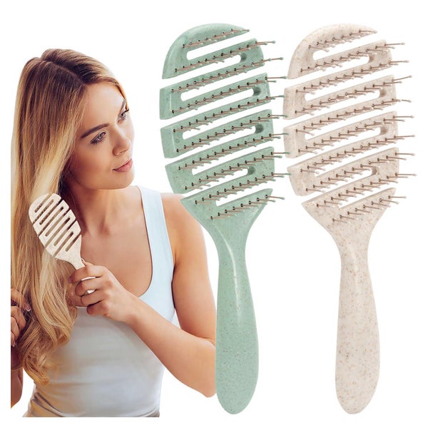 2er-Pack Haarbürsten Set Wet Dry Hair Brush Grün 1 St