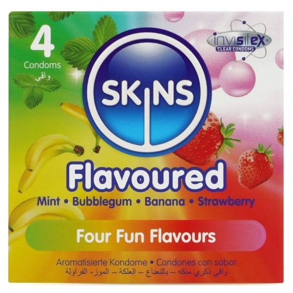 «Flavoured» Fun Flavours Aroma-Mix, Kondome ohne Latexgeruch (4 Kondome) 4 St