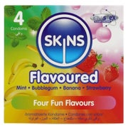 «Flavoured» Fun Flavours Aroma-Mix, Kondome ohne Latexgeruch (4 Kondome) 4 St