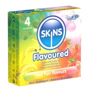 Flavoured Kondome 4 Stück – fruchtiger Mix & extra feucht (4 Kondome) 4 St