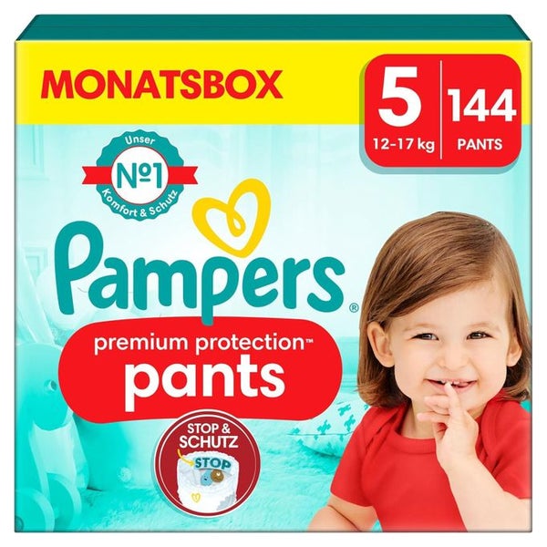 Pampers Baby Windeln Pants Größe 5 (12-17kg) Premium Protection 144 St