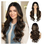 Perücke Lace Front 13x4 Körperwelle Balayage Highlights Dunk 1 St