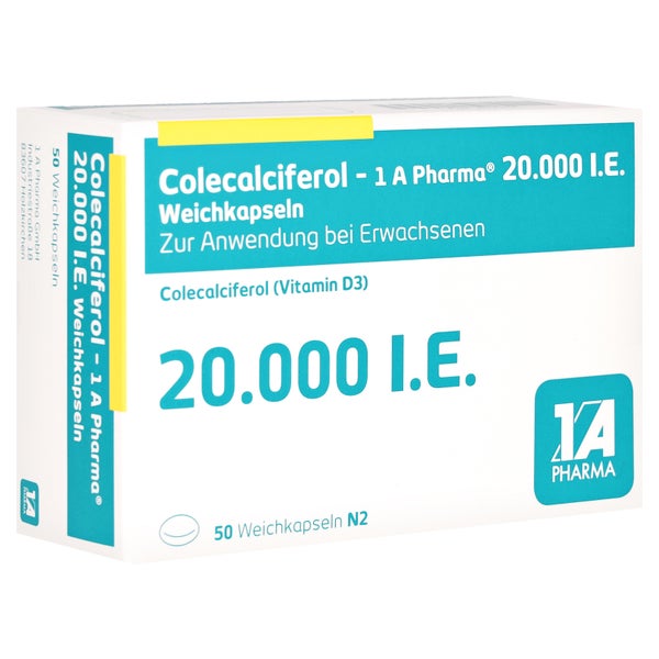 Colecalciferol-1a Pharma 20.000 I.E. Wei 50 St