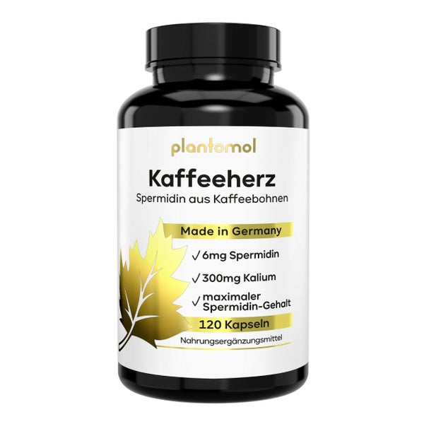 plantomol® 6mg Spermidin - Kaffeeherz als Herz Gefäß Komplex