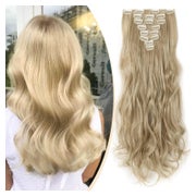 Haarverlängerungen ClipIn Kopf 8Pcs 43 CM Ash blonde mix ble 1 St