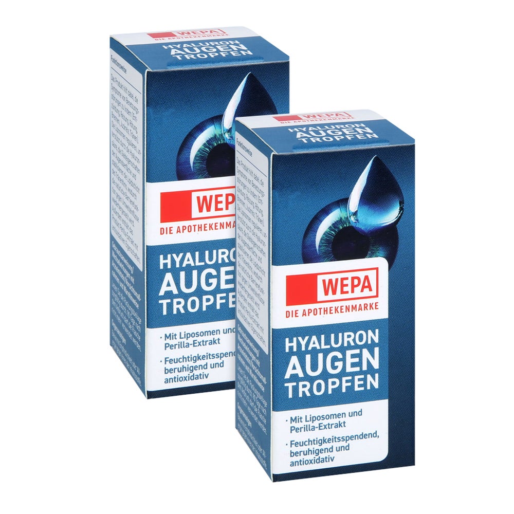 Wepa Hyaluron Augentropfen Doppelpack 2X10 ml