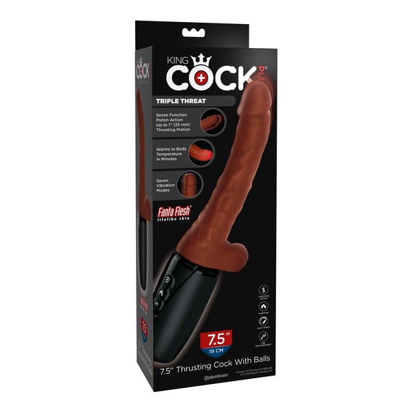 King Cock - 7,5 Thrusting Cock with Balls 1 St