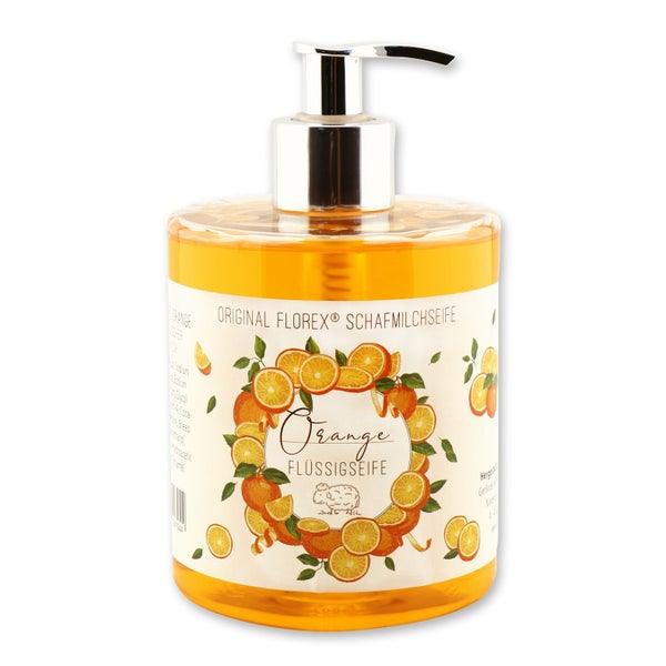 Florex Flüssigseife Orange mit biologischer Schafmilch & Lanolin 500 ml