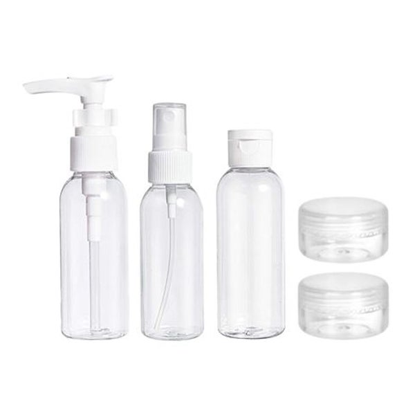 Fashiongirl Reiseflaschen-Set (3x 50 ml Flaschen & 2x Cremetiegel)
