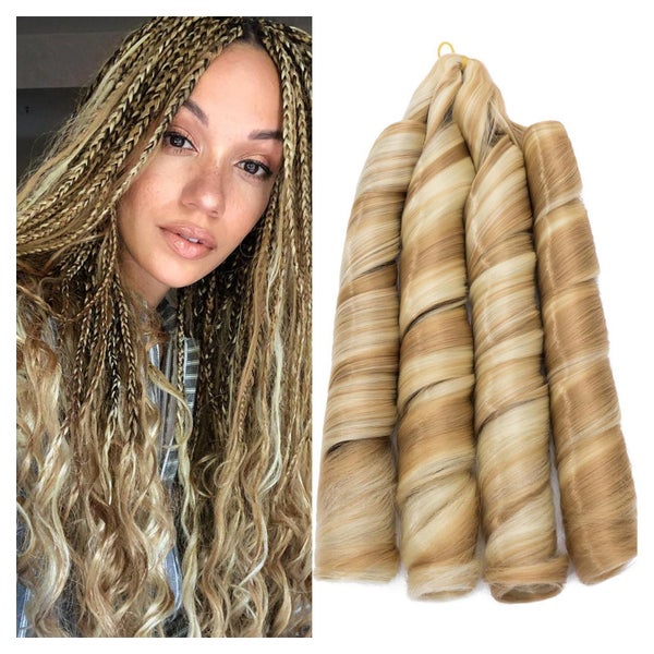 Flechthaar French Curl 60cm Gelockt 1 Pack Kaffeeblond Mix B 1 St