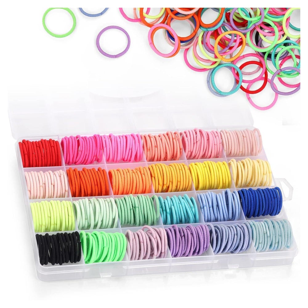 Haargummis Mädchen 24 Farben Elastisch Nichtmetall Box 336 T 1 St