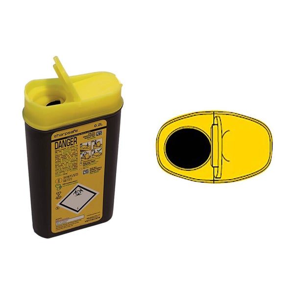 Dahlhausen Abwurfbehälter Sharpsafe Exchange 0,2 L ohne Abkopplung 1 St