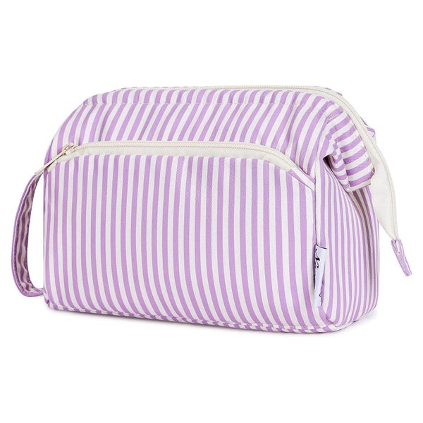 Kulturtasche Kosmetiktasche Reise Damen Lila Streifen Y-lila 1 St