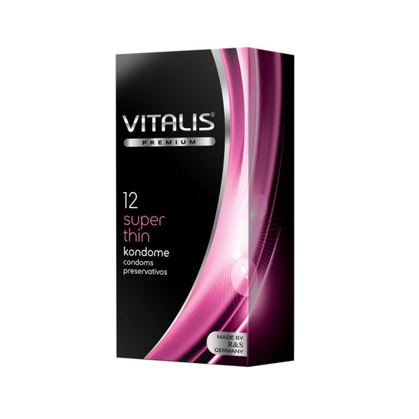 PREMIUM «Super Thin» extra dünne Kondome für Gefühlsechtheit (12 Kondome) 12 St