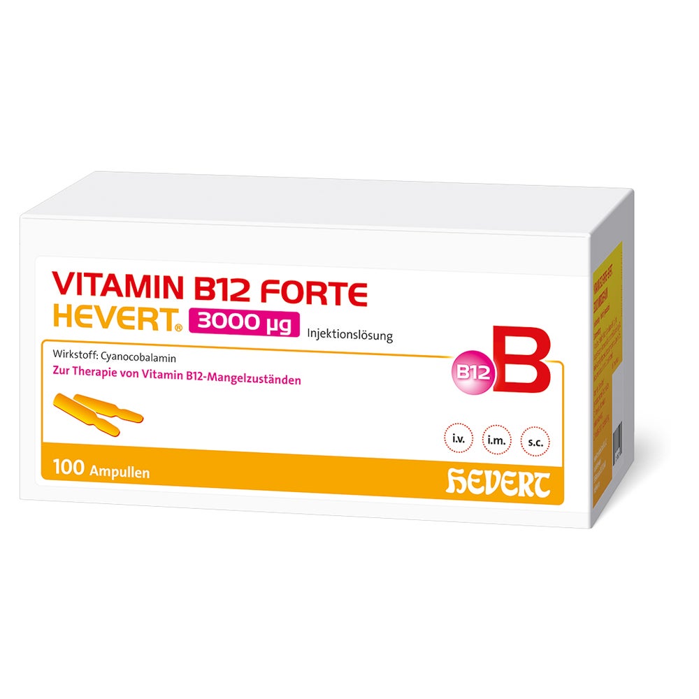 Vitamin B12 Forte Hevert 3000 µg Inj.-lsg.amp. 100X2 ml