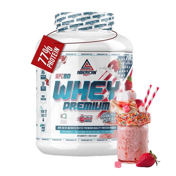 American Supplement - Premium-Molkenprotein WPC 80 Erdbeere 2 kg