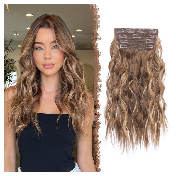 Haarverlängerungen Clip in 40 cm-22H10# Honigblond Gemischt 1 St