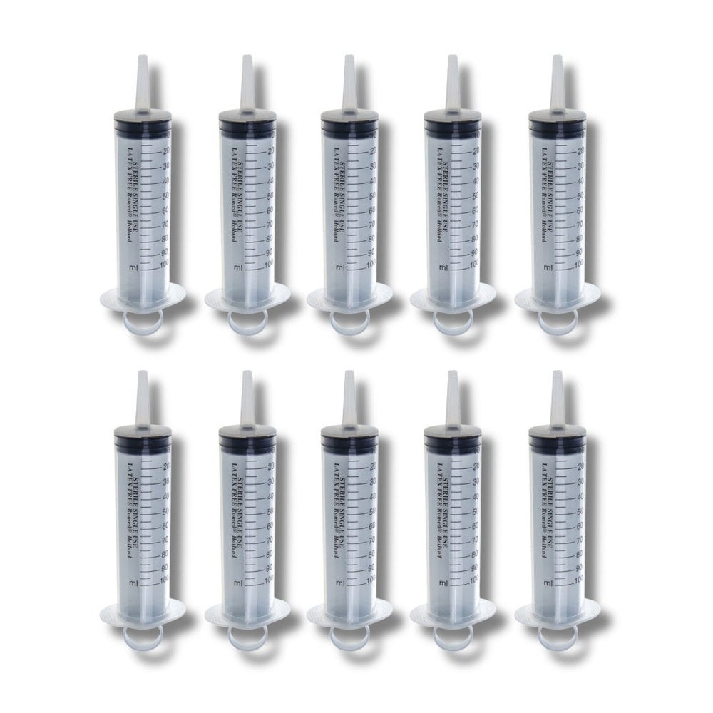 Romed Wund- und Blasenspritze 100 ml, 3-teilig, mit Luer-Adapter, steril verpackt 10 St