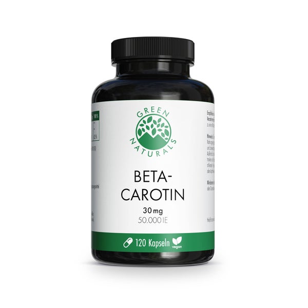 GREEN NATURALS Beta-Carotin 30mg - 50.000 IE vegan 120 St