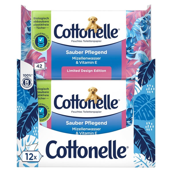 Cottonelle Feuchtes Toilettenpapier Sauber pflegend, 12x 42 504 St