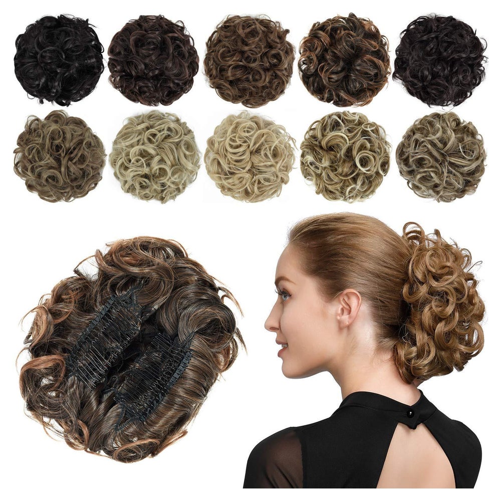 Haarteil Chignon Dutt Scrunchie 4T30# Dunkelbraun gemischt R 1 St