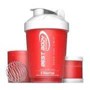 Eiweiß Shaker USBottle - rot/weiß - Design Best Body Nutrition - Stück