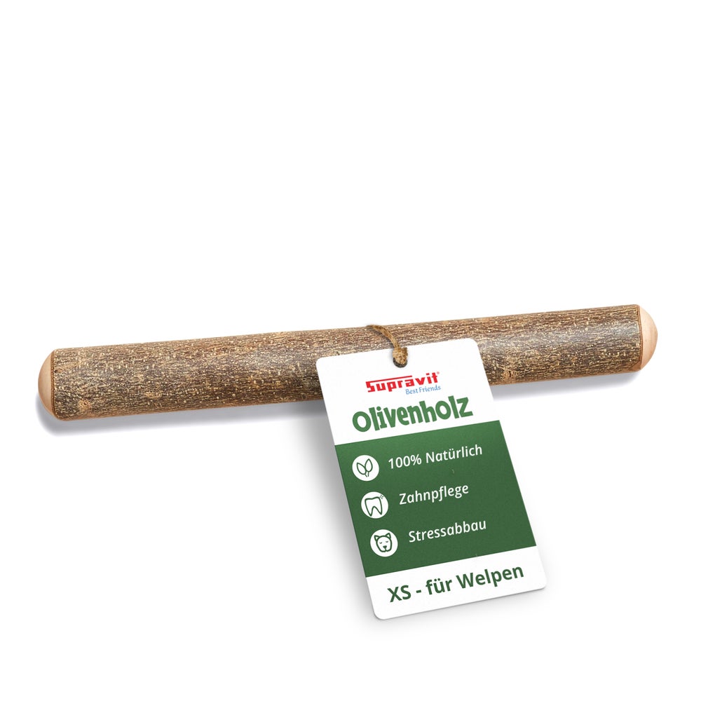 Supravit Olivenholz Hundespielzeug XS | Natürliches Kauholz 1 St