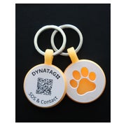 Tiermarke Silikon Glow Orange – QR-Code mit Online-Profil