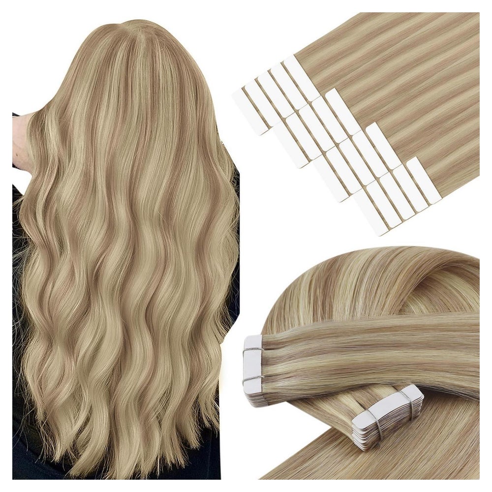 Tape Extensions Echthaar Remy Blond 50g 20 Stück 40 cm 2-#P1 1 St
