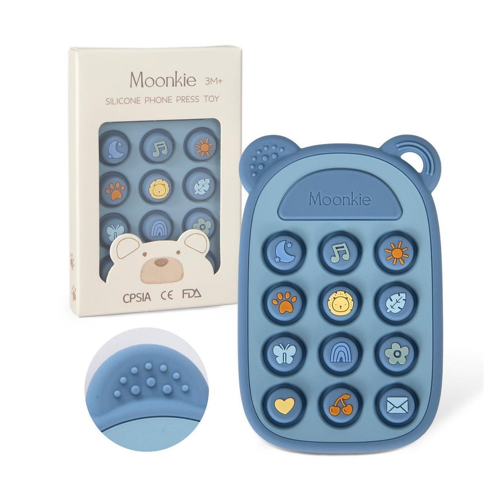 Beißring Baby Silikon Spielzeug Handy BPA frei Pop 1 St