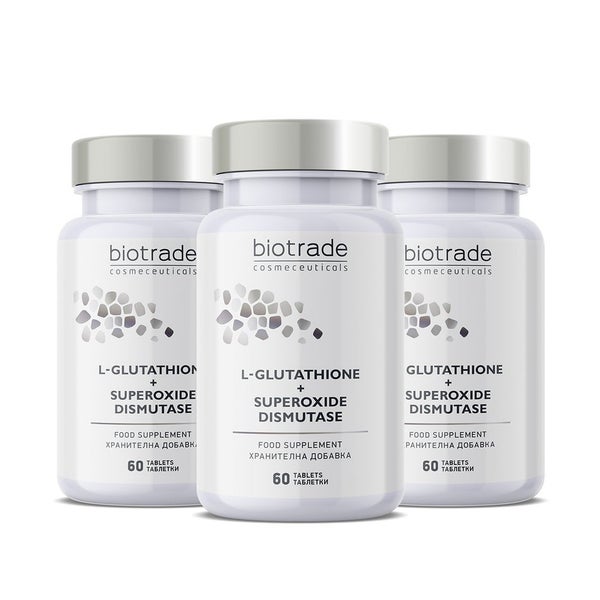 Promopaket 3 Х Biotrade Nahrungsergänzungsmittel L-Glutathion 200 mg & Superoxiddismutase 180 St