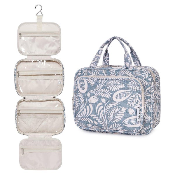 Kulturtasche Damen Kulturbeutel Kosmetiktasche Ba-blaues Bla 1 St