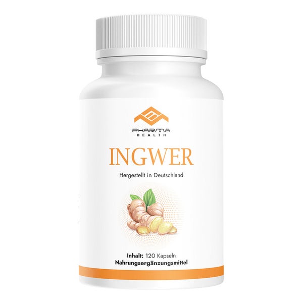 Pharma Health | Ingwer 120 Kapseln | 1000 Mg Tagesdosis 120 St