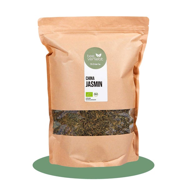 teeverliebt - China Jasmin Bio loser Grüntee Großpackung I Fein-blumiger Jasmintee | 1kg 1000 g