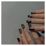 Nägel Press On Chrome Spiegel Eckig Kurz Acryl 24 Metallic S 1 St