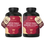 Roter Panax Ginseng Kapseln - 20% Ginsenoside - Made in DE 360 St