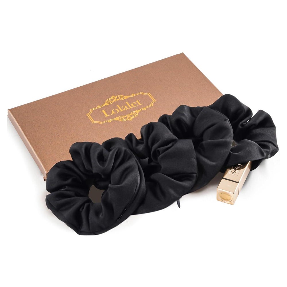 4er-Pack Lolalet Haargummis Scrunchies mit versteckter Tasch 1 St